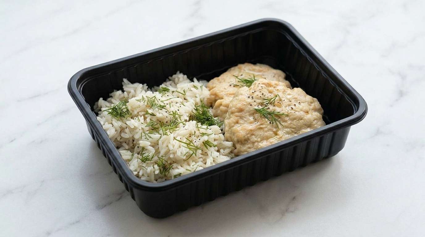 Куриные медальоны с рисом и зеленью